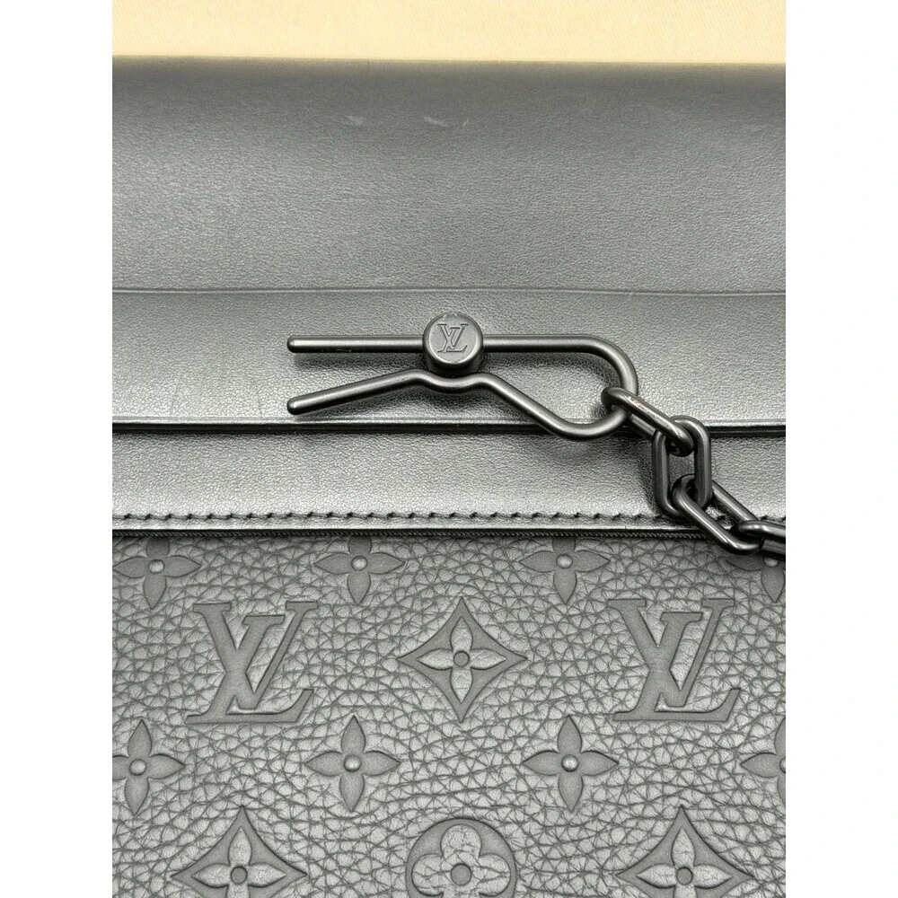 Louis Vuitton Pochette Steamer Monogram Taurillon Leather Bag Authentic - Picture 7 of 11